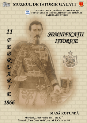 Afisul mesei rotunde "11 februarie 1866 Semnificatii istorice"