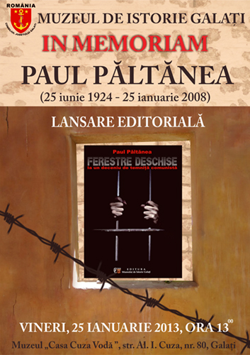 Afisul manifestarii In memoriam Paul Paltanea