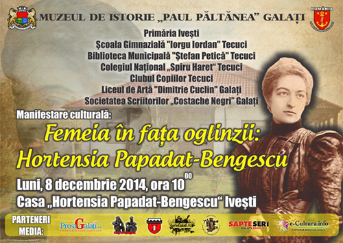 Afisul manifestarii culturale Femeia in fata oglinzii: Hortensia Papadat Bengescu